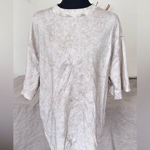 Lauren Manoogian Relaxed Short-Sleeve Crewneck T-Shirt Stains Spackled